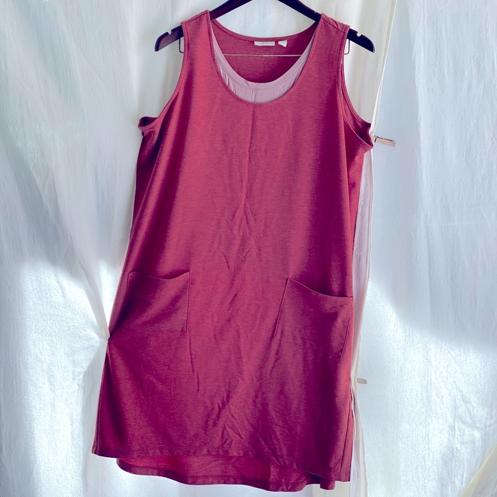 Logo Lounge patch pocket sun dress